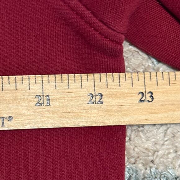 2000s Nike Maroon Red Essential Hoodie Size Large Y2K Streetwear - Picture 4 of 5